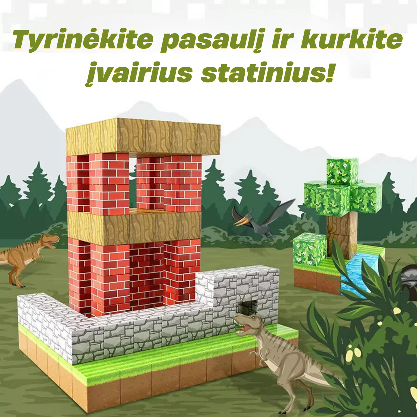 „Užkerėto portalo slenkstis“ Magnetinių blokų rinkinys su dovana