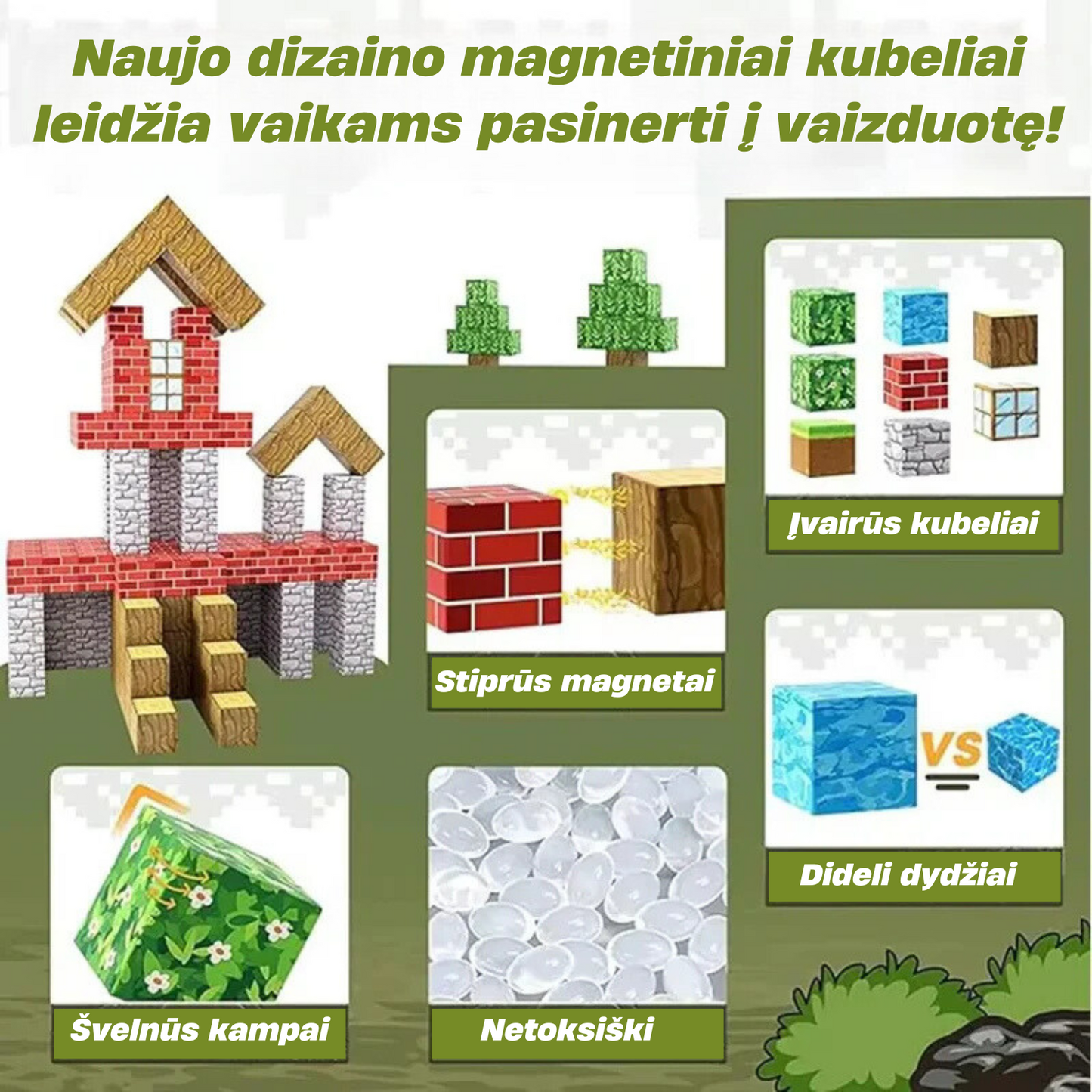 „Užkerėto portalo slenkstis“ Magnetinių blokų rinkinys su dovana